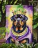 Rottweiler King of Mardi Gras Garden Flag Mailbox Flag Decorative Yard Flag Banner Outside Patio Artwork Yard Flower Beds, Garden Size, Multicolor