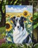 Borzoi in Sunflowers Garden Flag Mailbox Flag Decorative Yard Flag Banner Outside Patio Artwork Yard Flower Beds, Garden Size, Multicolor
