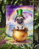 Pug St Patrick's Day Garden Flag Mailbox Flag Decorative Yard Flag Banner Outside Patio Artwork Yard Flower Beds, Garden Size, Multicolor