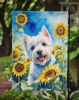 Westie in Sunflowers Garden Flag Mailbox Flag Decorative Yard Flag Banner Outside Patio Artwork Yard Flower Beds, Garden Size, Multicolor