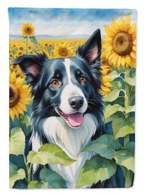 Border Collie in Sunflowers Garden Flag Mailbox Flag Decorative Yard Flag Banner Outside Patio Artwork Yard Flower Beds, Garden Size, Multicolor (Default: Default)