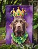 Labrador Retriever King of Mardi Gras Garden Flag Mailbox Flag Decorative Yard Flag Banner Outside Patio Artwork Yard Flower Beds, Garden Size