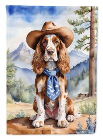 English Cocker Spaniel Cowboy Welcome Garden Flag Mailbox Flag Decorative Yard Flag Banner Outside Patio Artwork Yard Flower Beds, Garden Size (Default: Default)