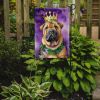 Shar Pei King of Mardi Gras Garden Flag Mailbox Flag Decorative Yard Flag Banner Outside Patio Artwork Yard Flower Beds, Garden Size, Multicolor
