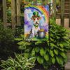 Fox Terrier St Patrick's Day Garden Flag Mailbox Flag Decorative Yard Flag Banner Outside Patio Artwork Yard Flower Beds, Garden Size, Multicolor