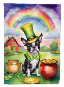 Boston Terrier St Patrick's Day Garden Flag Mailbox Flag Decorative Yard Flag Banner Outside Patio Artwork Yard Flower Beds, Garden Size, Multicolor (Default: Default)