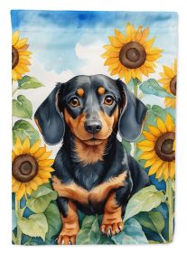 Dachshund in Sunflowers Garden Flag Mailbox Flag Decorative Yard Flag Banner Outside Patio Artwork Yard Flower Beds, Garden Size, Multicolor (Default: Default)