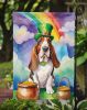 Basset Hound St Patrick's Day Garden Flag Mailbox Flag Decorative Yard Flag Banner Outside Patio Artwork Yard Flower Beds, Garden Size, Multicolor