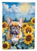 French Bulldog in Sunflowers Garden Flag Mailbox Flag Decorative Yard Flag Banner Outside Patio Artwork Yard Flower Beds, Garden Size, Multicolor