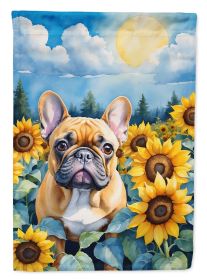 French Bulldog in Sunflowers Garden Flag Mailbox Flag Decorative Yard Flag Banner Outside Patio Artwork Yard Flower Beds, Garden Size, Multicolor (Default: Default)