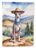 Italian Greyhound Cowboy Welcome Garden Flag Mailbox Flag Decorative Yard Flag Banner Outside Patio Artwork Yard Flower Beds, Garden Size, Multicolor