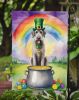 Irish Wolfhound St Patrick's Day Garden Flag Mailbox Flag Decorative Yard Flag Banner Outside Patio Artwork Yard Flower Beds, Garden Size, Multicolor