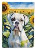 Boxer in Sunflowers Garden Flag Mailbox Flag Decorative Yard Flag Banner Outside Patio Artwork Yard Flower Beds, Garden Size, Multicolor