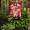 Golden Retriever My Valentine Garden Flag Mailbox Flag Decorative Yard Flag Banner Outside Patio Artwork Yard Flower Beds, Garden Size, Multicolor