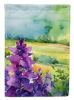 New Jersey Violet in Watercolor Garden Flag Mailbox Flag Decorative Yard Flag Banner Outside Patio Artwork Yard Flower Beds, Garden Size, Multicolor