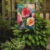Oklahoma Roses in Watercolor Garden Flag Mailbox Flag Decorative Yard Flag Banner Outside Patio Artwork Yard Flower Beds, Garden Size, Multicolor