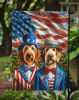 All American Otterhound Garden Flag Mailbox Flag Decorative Yard Flag Banner Outside Patio Artwork Yard Flower Beds, Garden Size, Multicolor