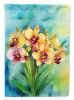 Orchids in Watercolor Garden Flag Mailbox Flag Decorative Yard Flag Banner Outside Patio Artwork Yard Flower Beds, Garden Size, Multicolor