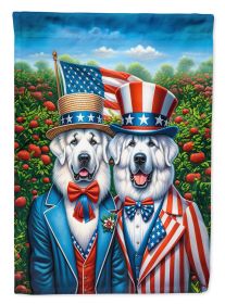All American Great Pyrenees Garden Flag Mailbox Flag Decorative Yard Flag Banner Outside Patio Artwork Yard Flower Beds, Garden Size, Multicolor (Default: Default)