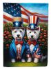All American Westie Garden Flag Mailbox Flag Decorative Yard Flag Banner Outside Patio Artwork Yard Flower Beds, Garden Size, Multicolor