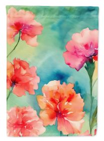 Carnations in Watercolor Garden Flag Mailbox Flag Decorative Yard Flag Banner Outside Patio Artwork Yard Flower Beds, Garden Size, Multicolor (Default: Default)