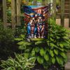 All American English Bulldog Garden Flag Mailbox Flag Decorative Yard Flag Banner Outside Patio Artwork Yard Flower Beds, Garden Size, Multicolor