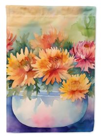 Chrysanthemums in Watercolor Garden Flag Mailbox Flag Decorative Yard Flag Banner Outside Patio Artwork Yard Flower Beds, Garden Size, Multicolor (Default: Default)