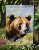 Grizzly Bear Garden Flag Mailbox Flag Decorative Yard Flag Banner Outside Patio Artwork Yard Flower Beds, Garden Size, Multicolor