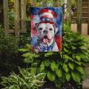 American Bulldog Patriotic American Garden Flag Mailbox Flag Decorative Yard Flag Banner Outside Patio Artwork Yard Flower Beds, Garden Size