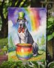 Great Dane St Patrick's Day Garden Flag Mailbox Flag Decorative Yard Flag Banner Outside Patio Artwork Yard Flower Beds, Garden Size, Multicolor