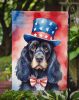 Cocker Spaniel Patriotic American Garden Flag Mailbox Flag Decorative Yard Flag Banner Outside Patio Artwork Yard Flower Beds, Garden Size, Multicolor