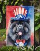 Chow Chow Patriotic American Garden Flag Mailbox Flag Decorative Yard Flag Banner Outside Patio Artwork Yard Flower Beds, Garden Size, Multicolor