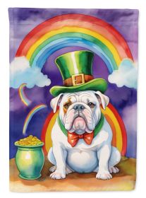 English Bulldog St Patrick's Day Garden Flag Mailbox Flag Decorative Yard Flag Banner Outside Patio Artwork Yard Flower Beds, Garden Size, Multicolor (Default: Default)
