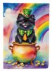 Pomeranian St Patrick's Day Garden Flag Mailbox Flag Decorative Yard Flag Banner Outside Patio Artwork Yard Flower Beds, Garden Size, Multicolor