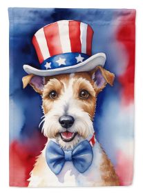 Fox Terrier Patriotic American Garden Flag Mailbox Flag Decorative Yard Flag Banner Outside Patio Artwork Yard Flower Beds, Garden Size, Multicolor (Default: Default)
