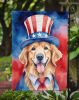 Golden Retriever Patriotic American Garden Flag Mailbox Flag Decorative Yard Flag Banner Outside Patio Artwork Yard Flower Beds, Garden Size