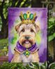 Wheaten Terrier King of Mardi Gras Garden Flag Mailbox Flag Decorative Yard Flag Banner Outside Patio Artwork Yard Flower Beds, Garden Size