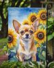 Chihuahua in Sunflowers Garden Flag Mailbox Flag Decorative Yard Flag Banner Outside Patio Artwork Yard Flower Beds, Garden Size, Multicolor