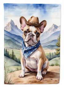 French Bulldog Cowboy Welcome Garden Flag Mailbox Flag Decorative Yard Flag Banner Outside Patio Artwork Yard Flower Beds, Garden Size, Multicolor (Default: Default)