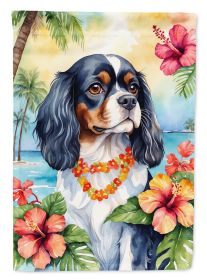 Cavalier Spaniel Luau Garden Flag Mailbox Flag Decorative Yard Flag Banner Outside Patio Artwork Yard Flower Beds, Garden Size, Multicolor (Default: Default)