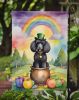 Black Poodle St Patrick's Day Garden Flag Mailbox Flag Decorative Yard Flag Banner Outside Patio Artwork Yard Flower Beds, Garden Size, Multicolor