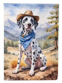 Dalmatian Cowboy Welcome Garden Flag Mailbox Flag Decorative Yard Flag Banner Outside Patio Artwork Yard Flower Beds, Garden Size, Multicolor (Default: Default)