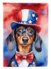 Dachshund Patriotic American Garden Flag Mailbox Flag Decorative Yard Flag Banner Outside Patio Artwork Yard Flower Beds, Garden Size, Multicolor
