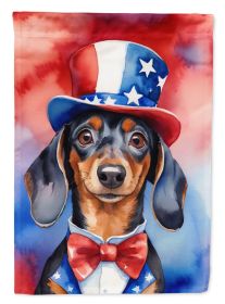 Dachshund Patriotic American Garden Flag Mailbox Flag Decorative Yard Flag Banner Outside Patio Artwork Yard Flower Beds, Garden Size, Multicolor (Default: Default)
