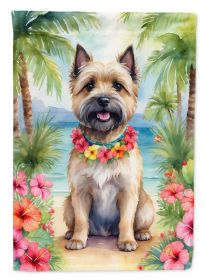 Cairn Terrier Luau Garden Flag Mailbox Flag Decorative Yard Flag Banner Outside Patio Artwork Yard Flower Beds, Garden Size, Multicolor (Default: Default)
