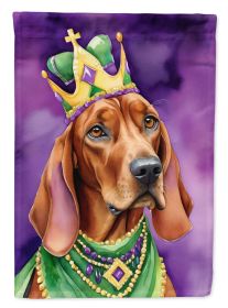 Redbone Coonhound King of Mardi Gras Garden Flag Mailbox Flag Decorative Yard Flag Banner Outside Patio Artwork Yard Flower Beds, Garden Size (Default: Default)