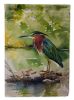 Green Heron Garden Flag Mailbox Flag Decorative Yard Flag Banner Outside Patio Artwork Yard Flower Beds, Garden Size, Multicolor