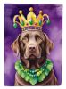 Labrador Retriever King of Mardi Gras Garden Flag Mailbox Flag Decorative Yard Flag Banner Outside Patio Artwork Yard Flower Beds, Garden Size