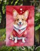 Corgi My Valentine Garden Flag Mailbox Flag Decorative Yard Flag Banner Outside Patio Artwork Yard Flower Beds, Garden Size, Multicolor