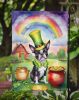 Boston Terrier St Patrick's Day Garden Flag Mailbox Flag Decorative Yard Flag Banner Outside Patio Artwork Yard Flower Beds, Garden Size, Multicolor